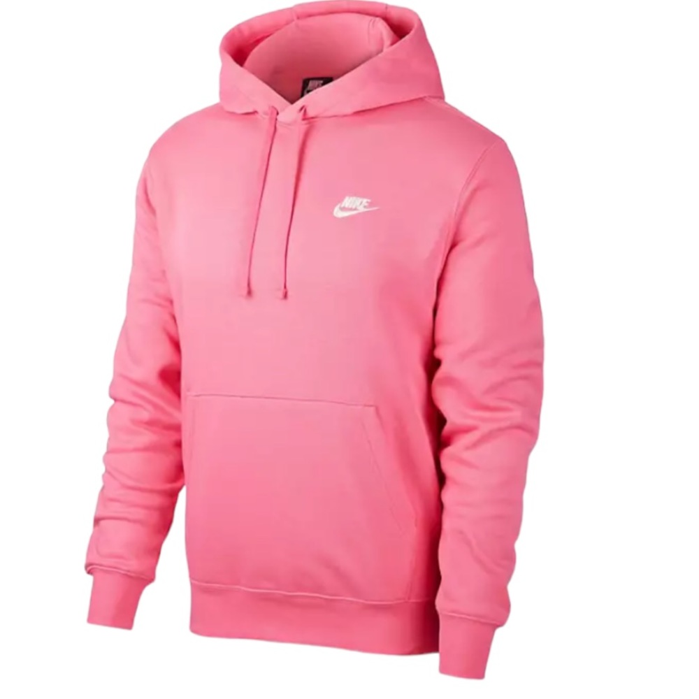Pink Nike Swish Logo Hooded Sweatshirt Size S